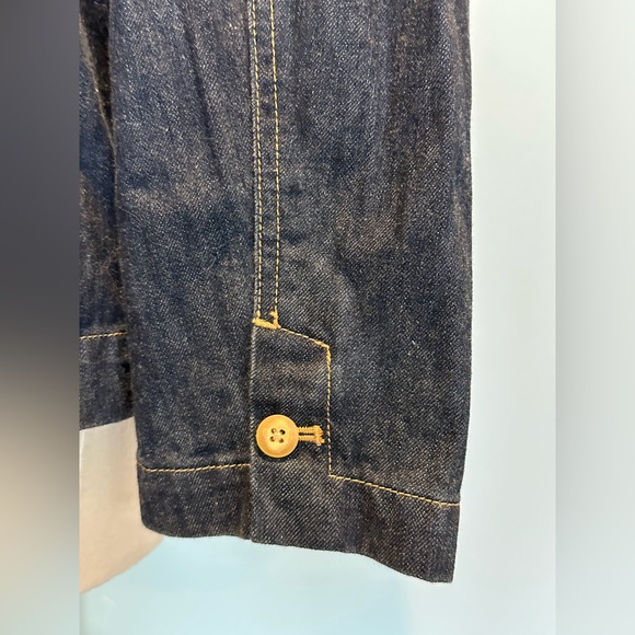 Land’s End Double Breasted fitted denim blazer jacket new without tags size 14 - Picture 7 of 15